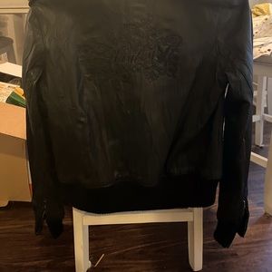 Authentic leather playboy jacket